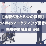 【比較6社と５つの鉄則】失敗しないwebマーケティング業者の選び方｜審議事業担当者必読