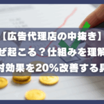 【広告代理店の中抜き】なぜ起こる？仕組みを理解し費用対効果を20%改善する具体策