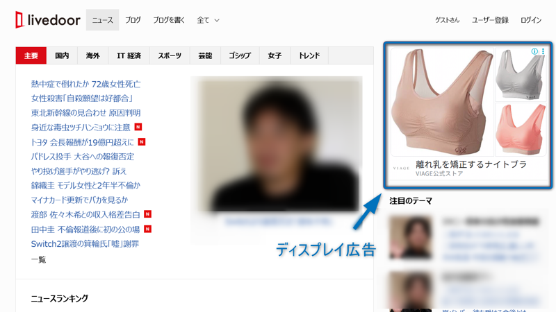 ディスプレイ広告の表示場所説明