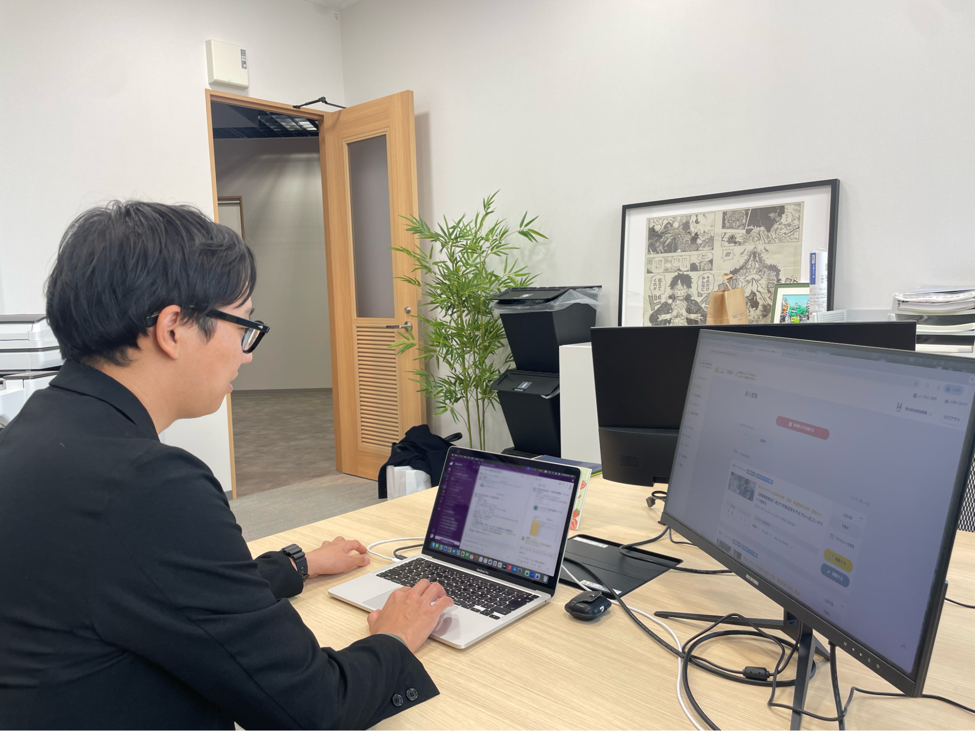 業務中のNさんの様子
